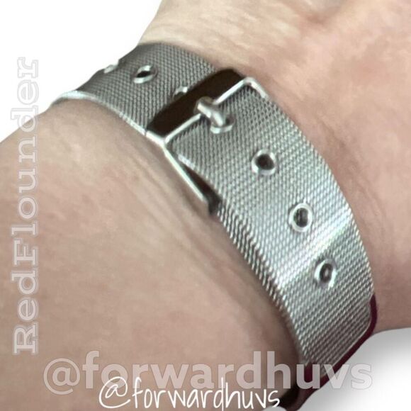 Bundle Sale 3 for $15 | Stylish Stainless-Look | Mesh Metal Bracelet with Buckle - Picture 3 of 11